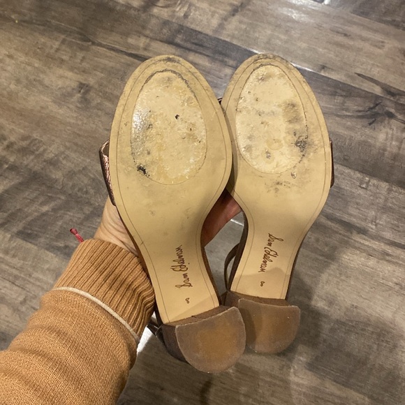 Sam Edelman Yaro Rust Pink Metallica Heels 8 - Picture 7 of 7